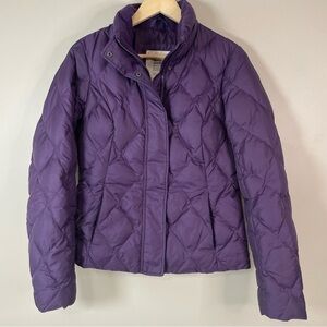 EDDIE BAUER Women’s Small Purple Down Puffer Coat Active‎ Skiing Hike Everyday